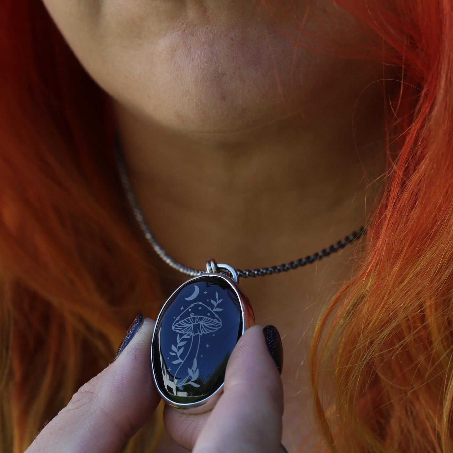 Toadstool - Onyx pendant