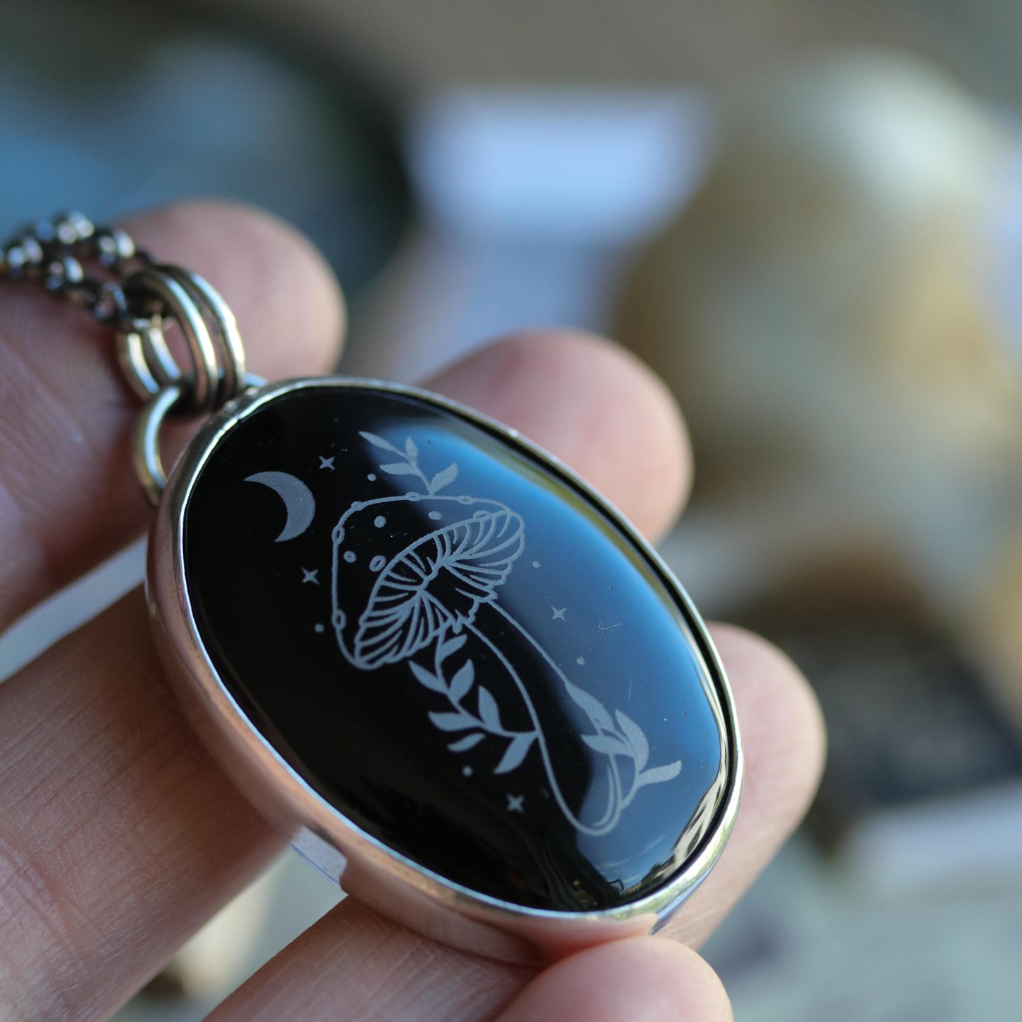 Toadstool - Onyx pendant