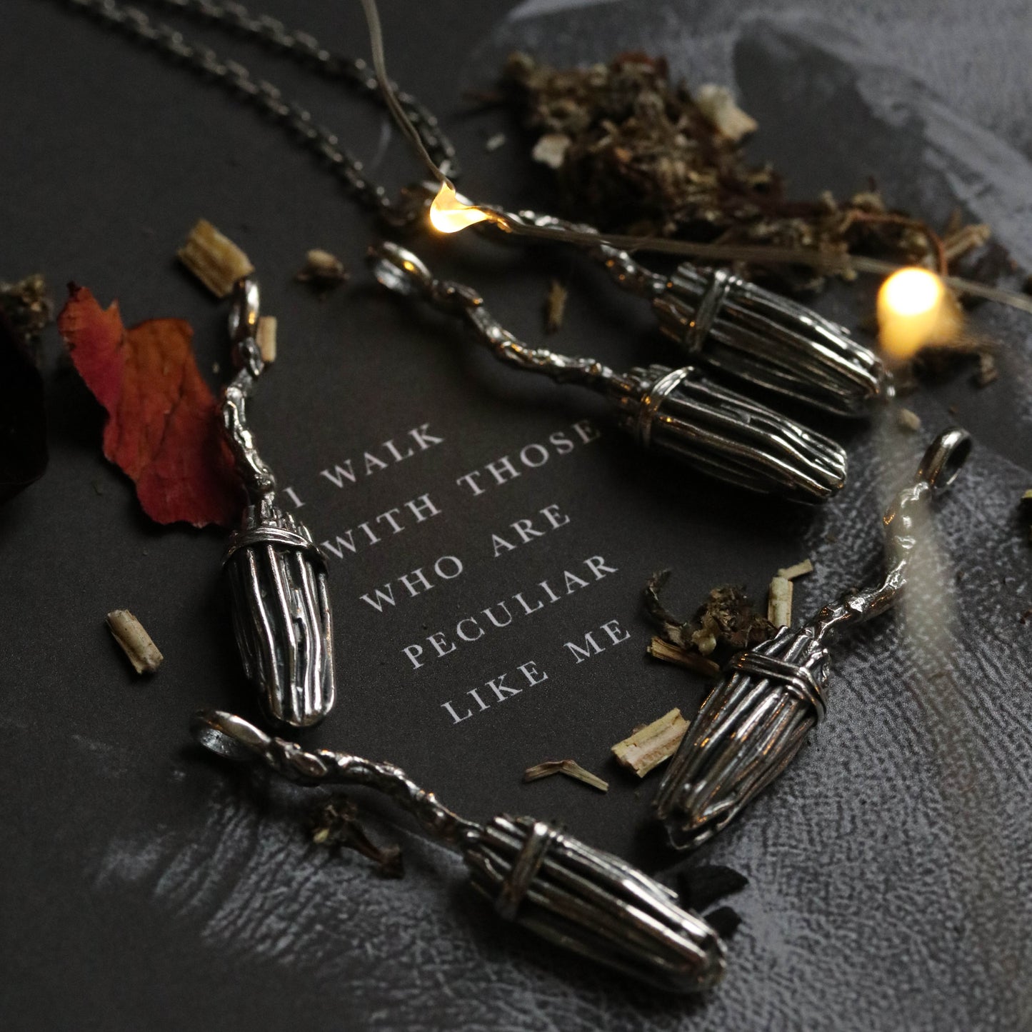 Witches Besom Necklace - Broomstick Pendant