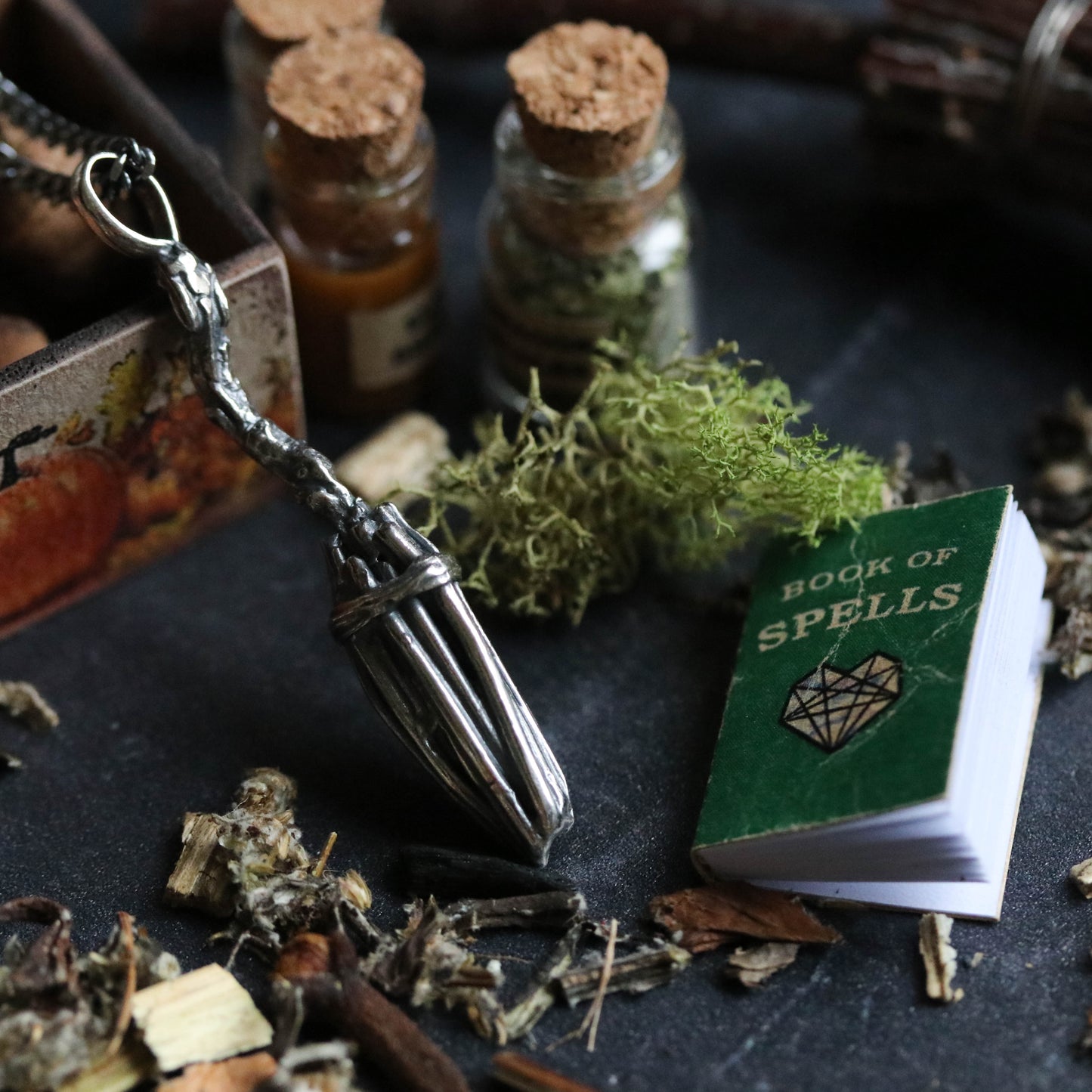 Witches Besom Necklace - Broomstick Pendant