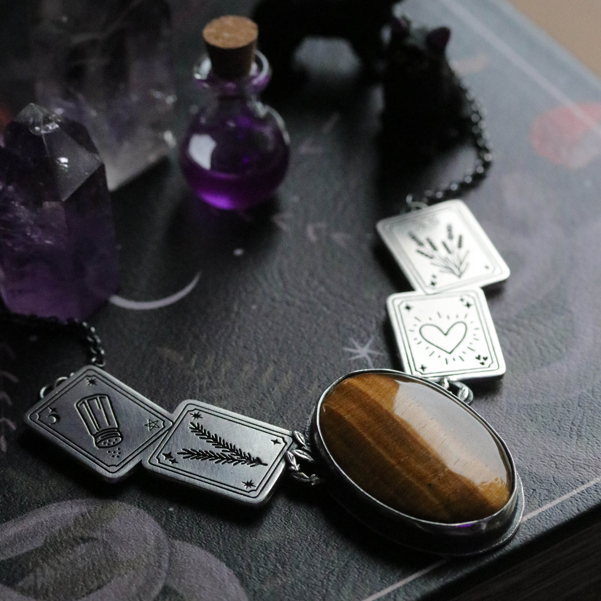 Practical Magic tigers eye necklace - MADE TO ORDER