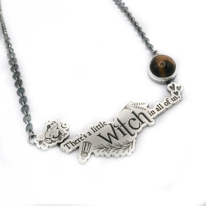 There's a little witch - tigers eye necklace - MADE TO ORDER