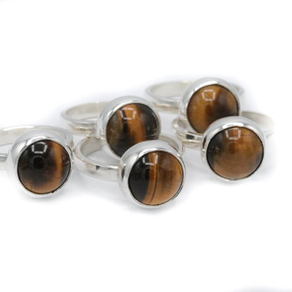 Tigers Eye ring - size UK P / US 8