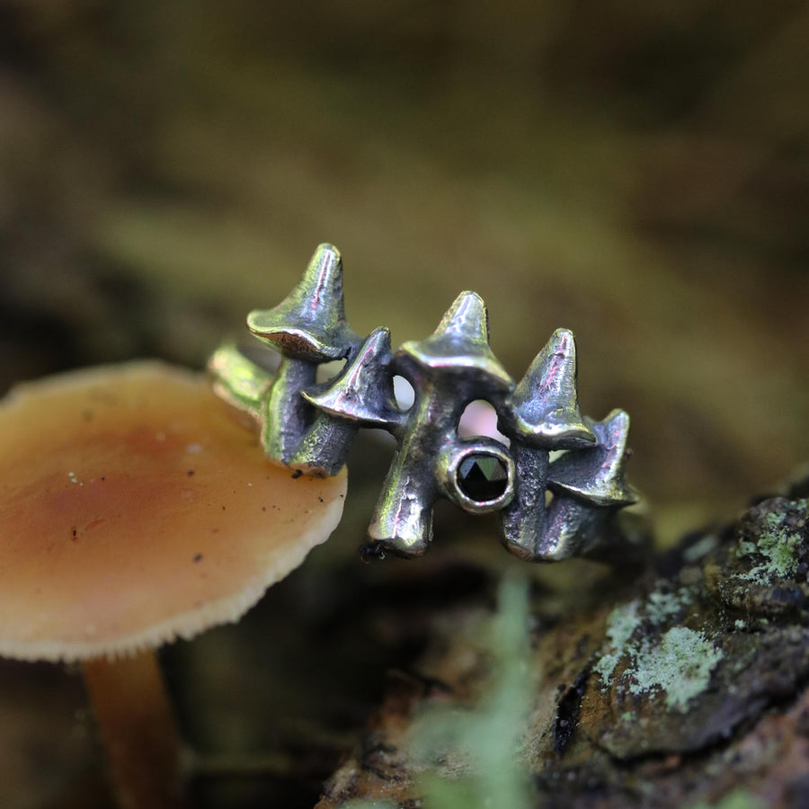 Shroom-scape ring - size UK U, US 10.5
