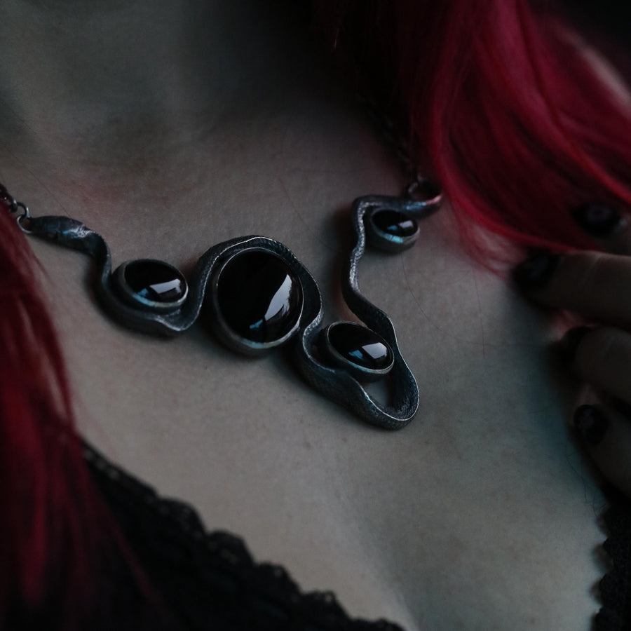 The Shadow Serpent - Black Onyx pendant