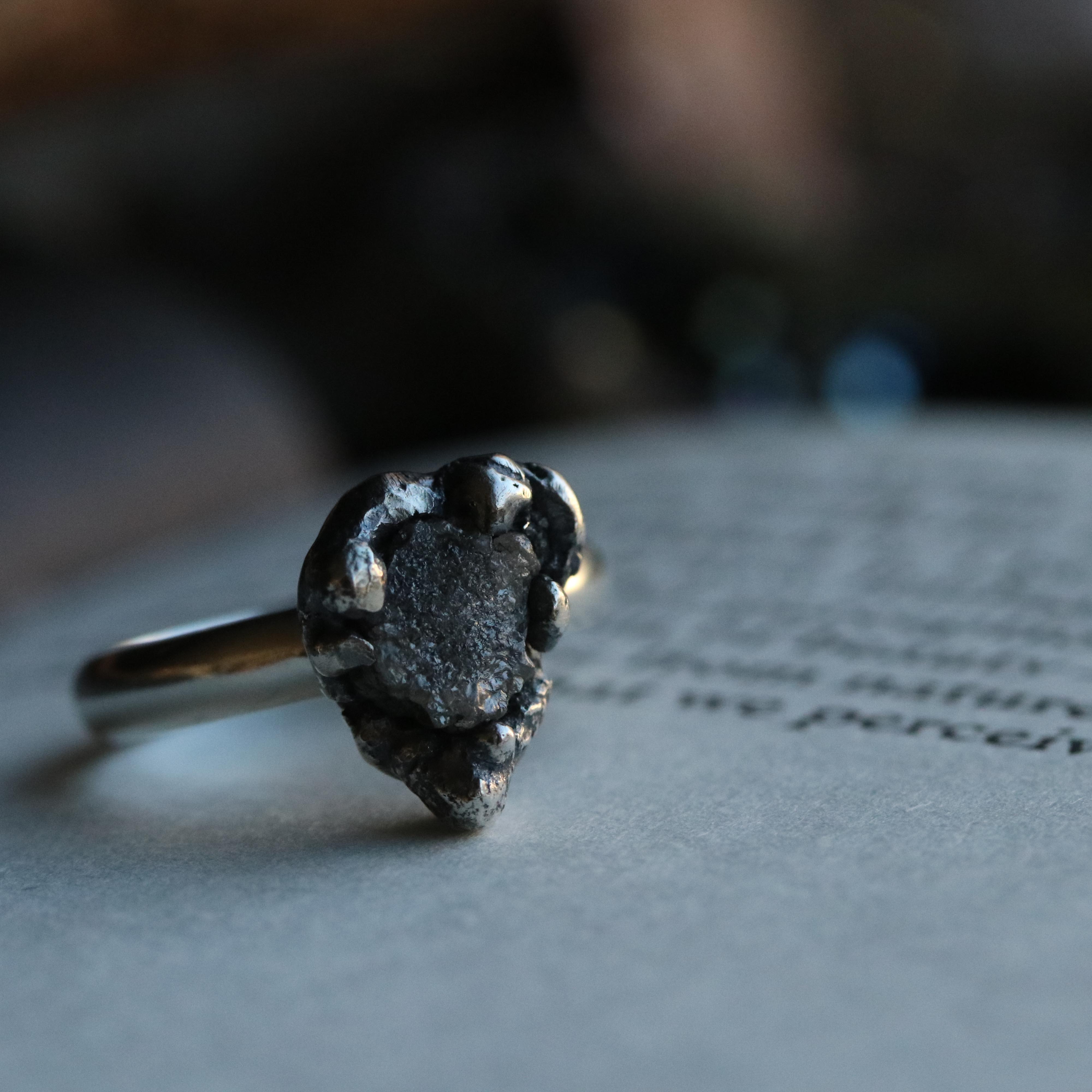 Rough black hotsell diamond ring