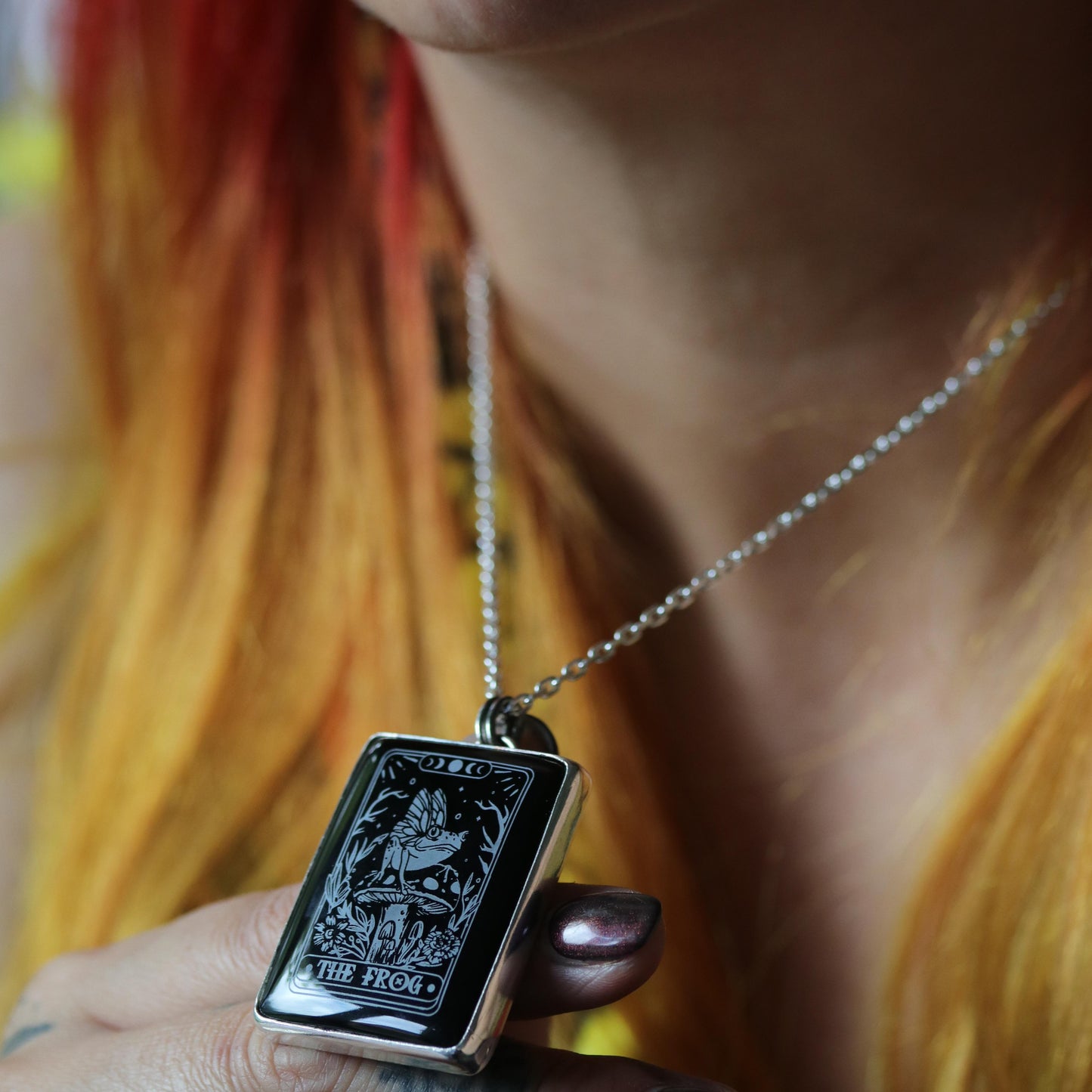 Frog Queen - Onyx pendant