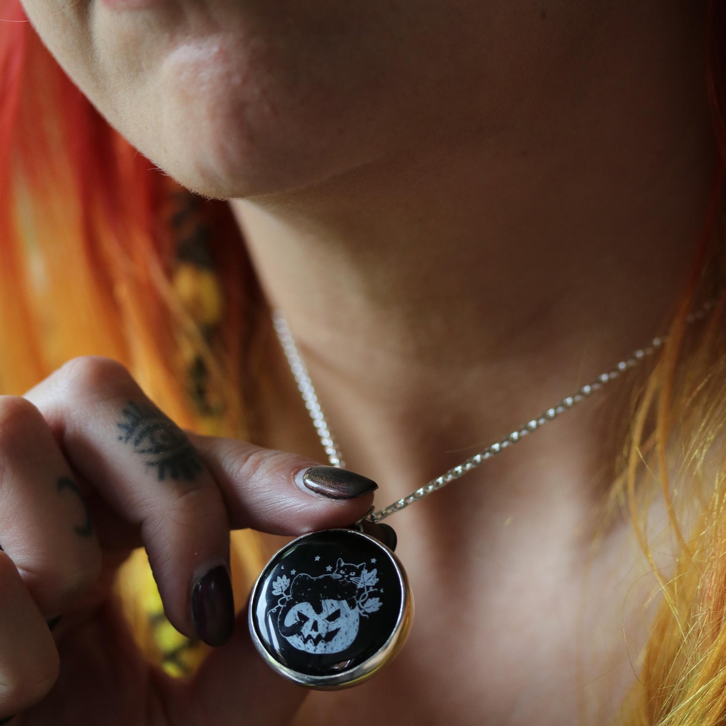 Pumpkin Queen - Onyx pendant