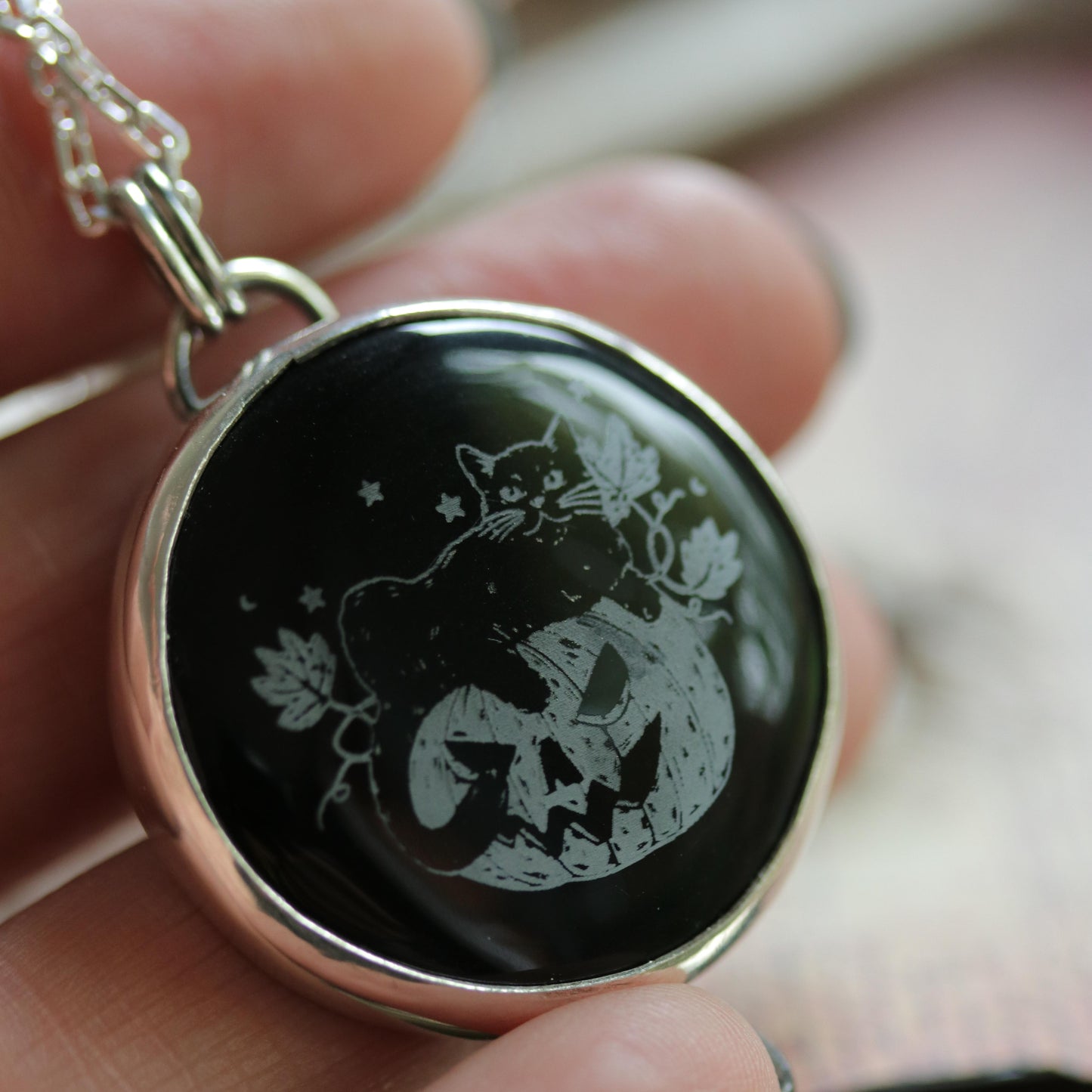 Pumpkin Queen - Onyx pendant