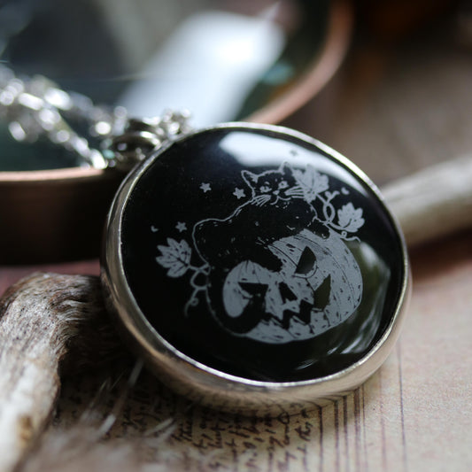 Pumpkin Queen - Onyx pendant