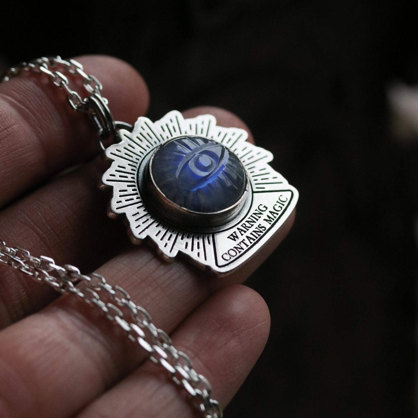 Moonstone Crystal Ball Pendant