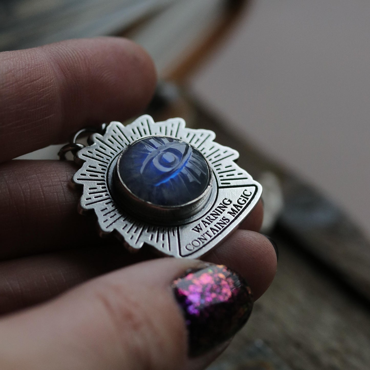 Moonstone Crystal Ball Pendant