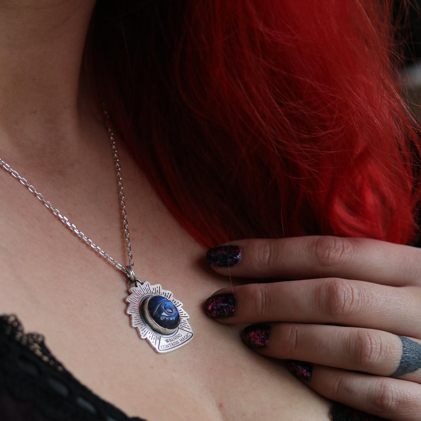 Moonstone Crystal Ball Pendant