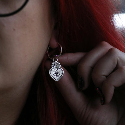 Sacred heart earrings