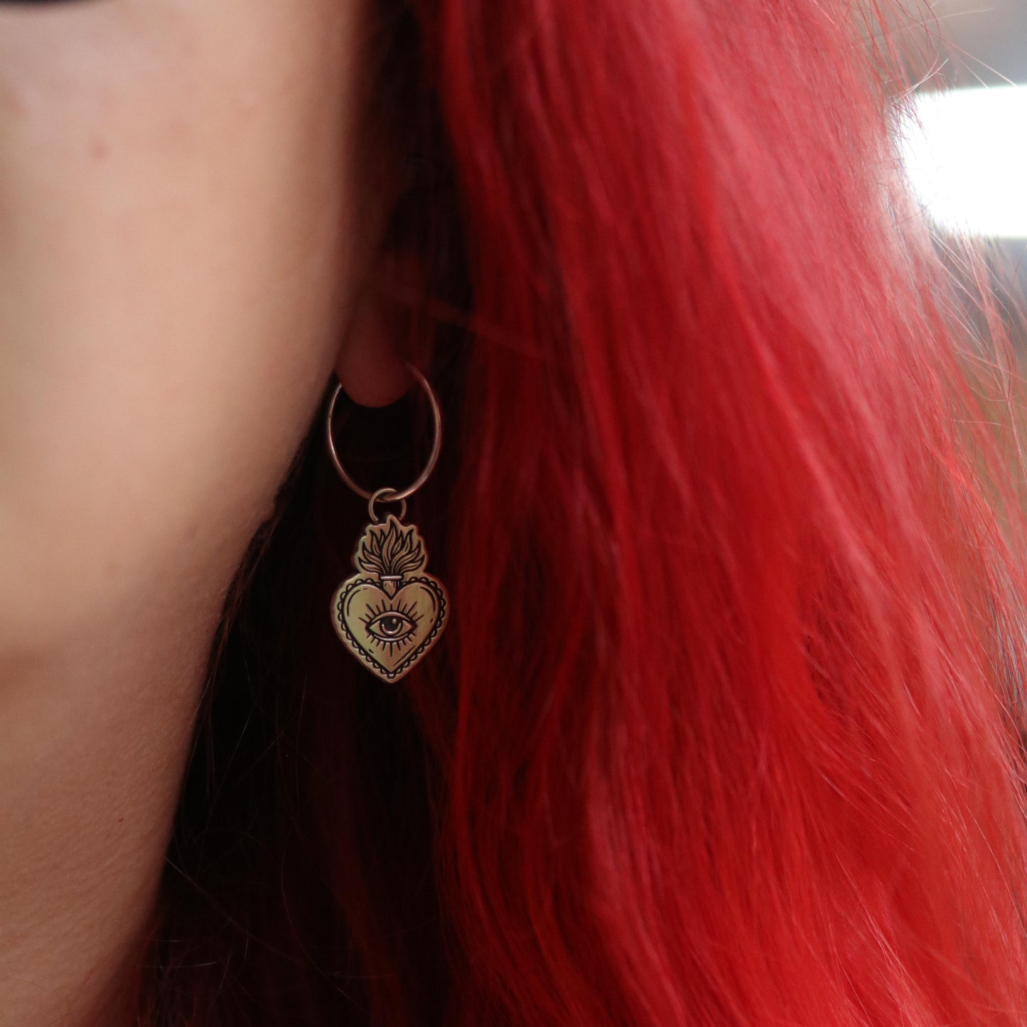 Sacred heart earrings