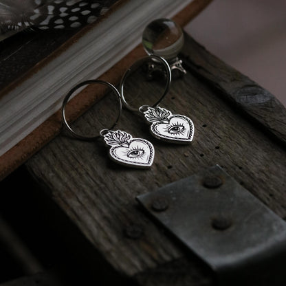 Sacred heart earrings