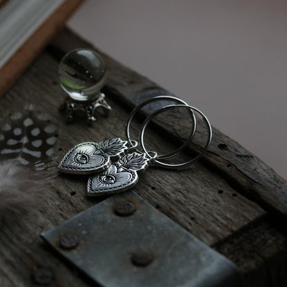 Sacred heart earrings