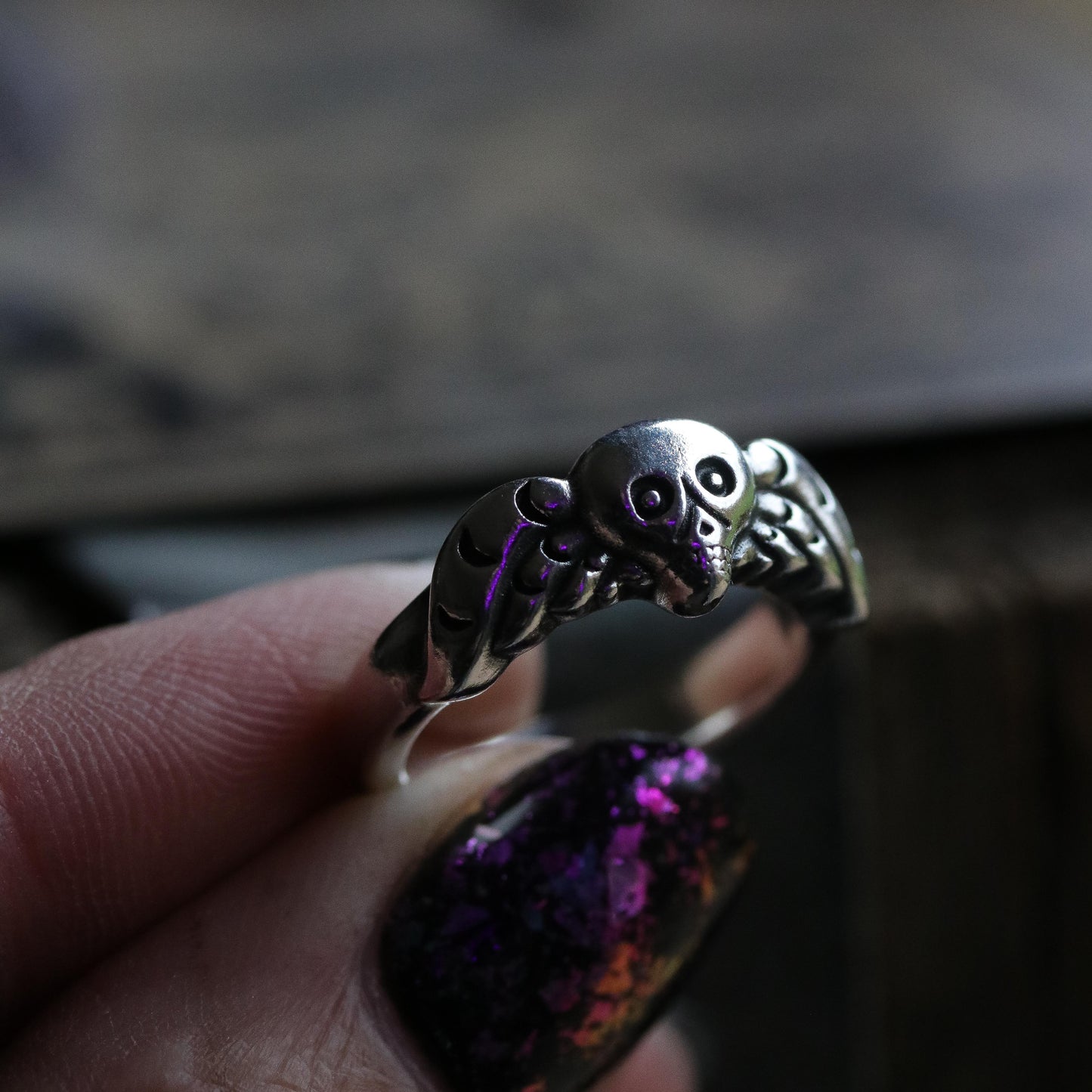 The winged skull ring