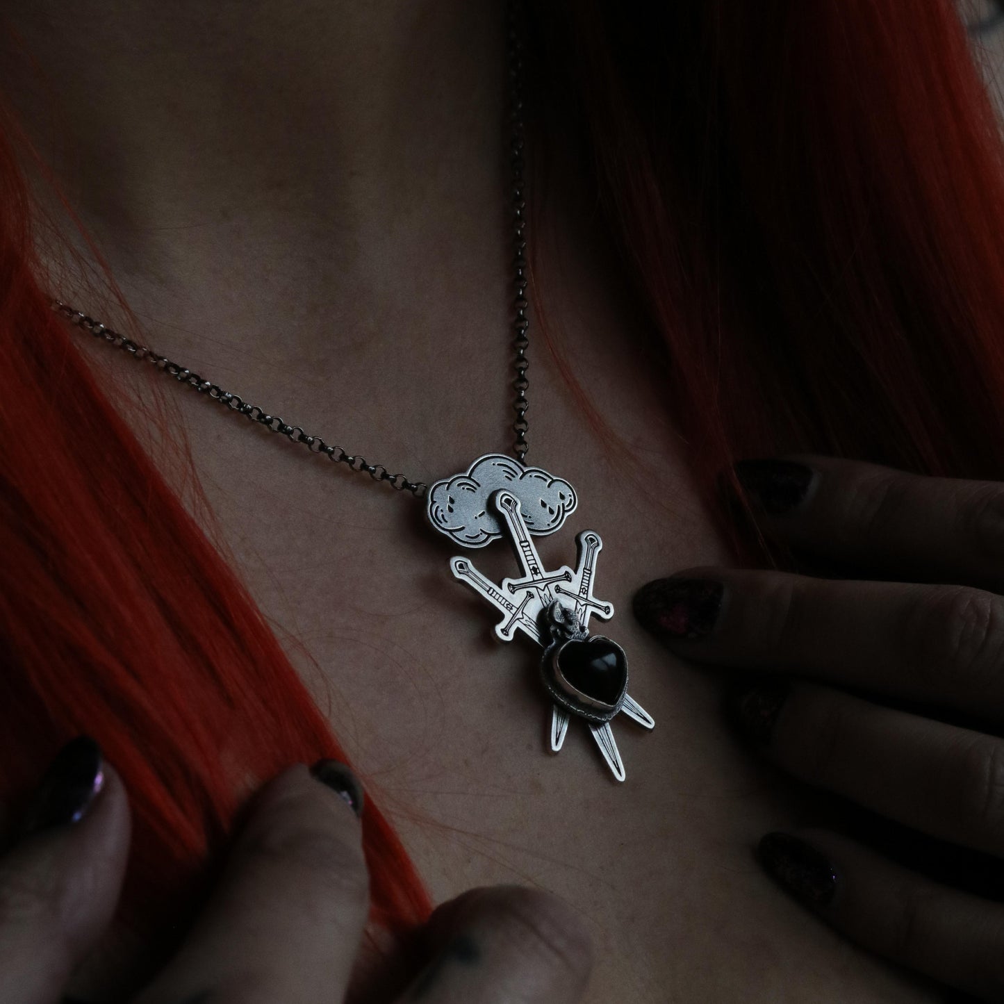 Three of Swords necklace
