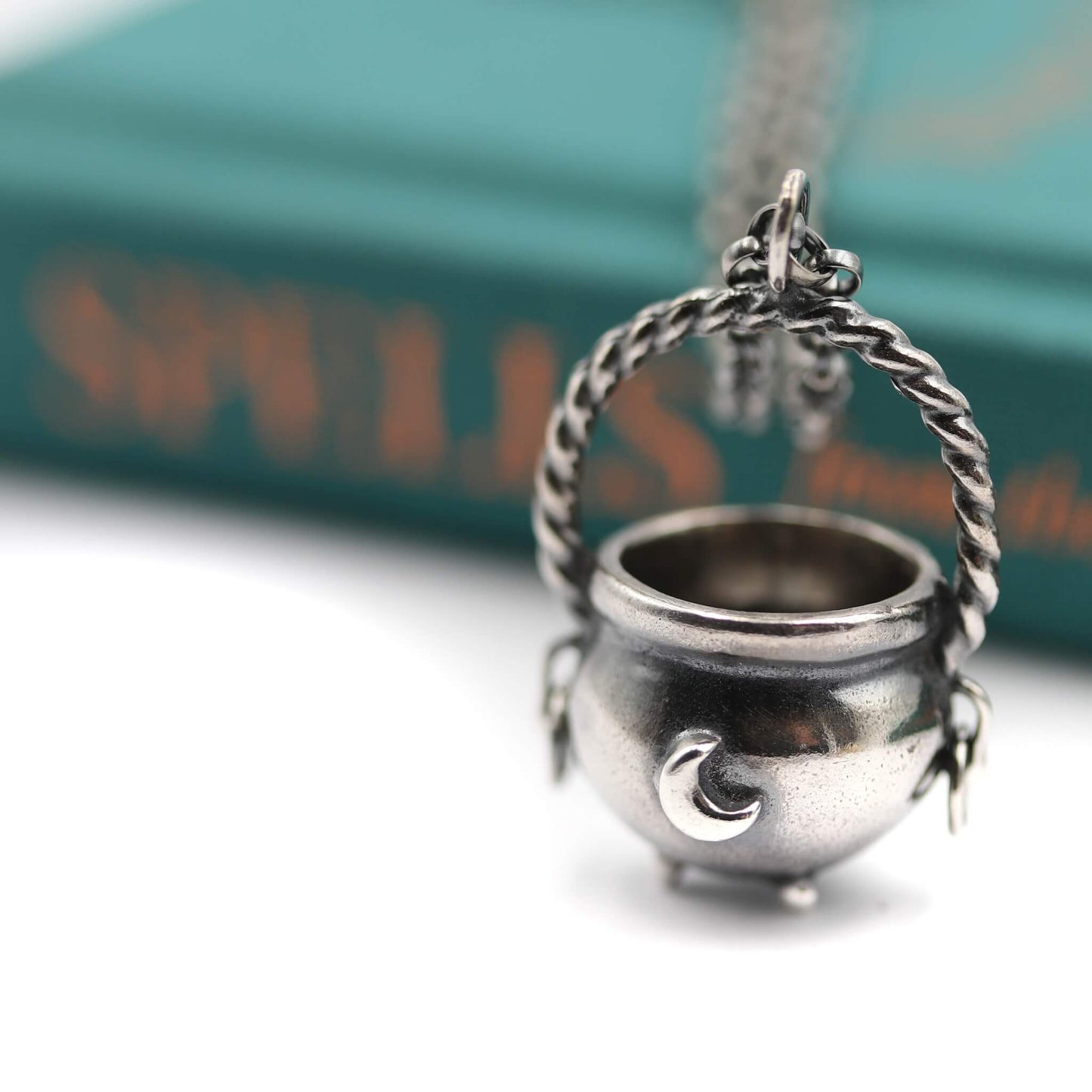The Old Hags Spell Pot - Sterling Silver Cauldron Pendant
