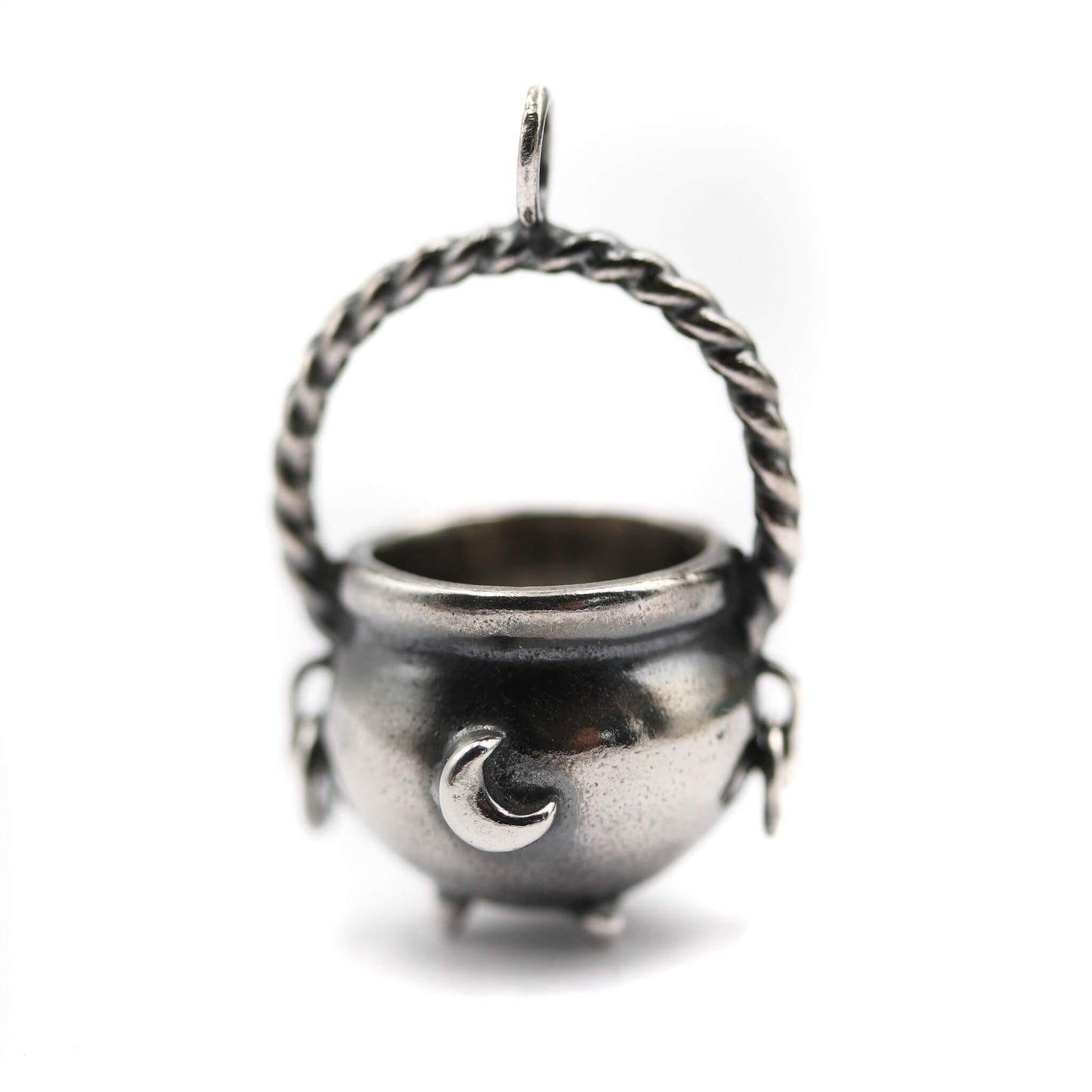 The Old Hags Spell Pot - Sterling Silver Cauldron Pendant