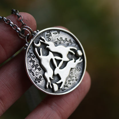 Triple Hare Pendant