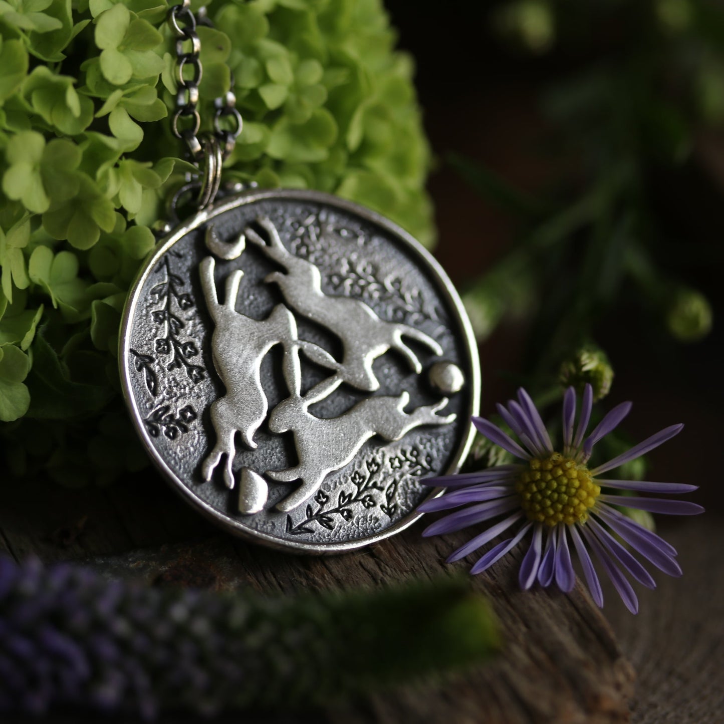 Triple Hare Pendant