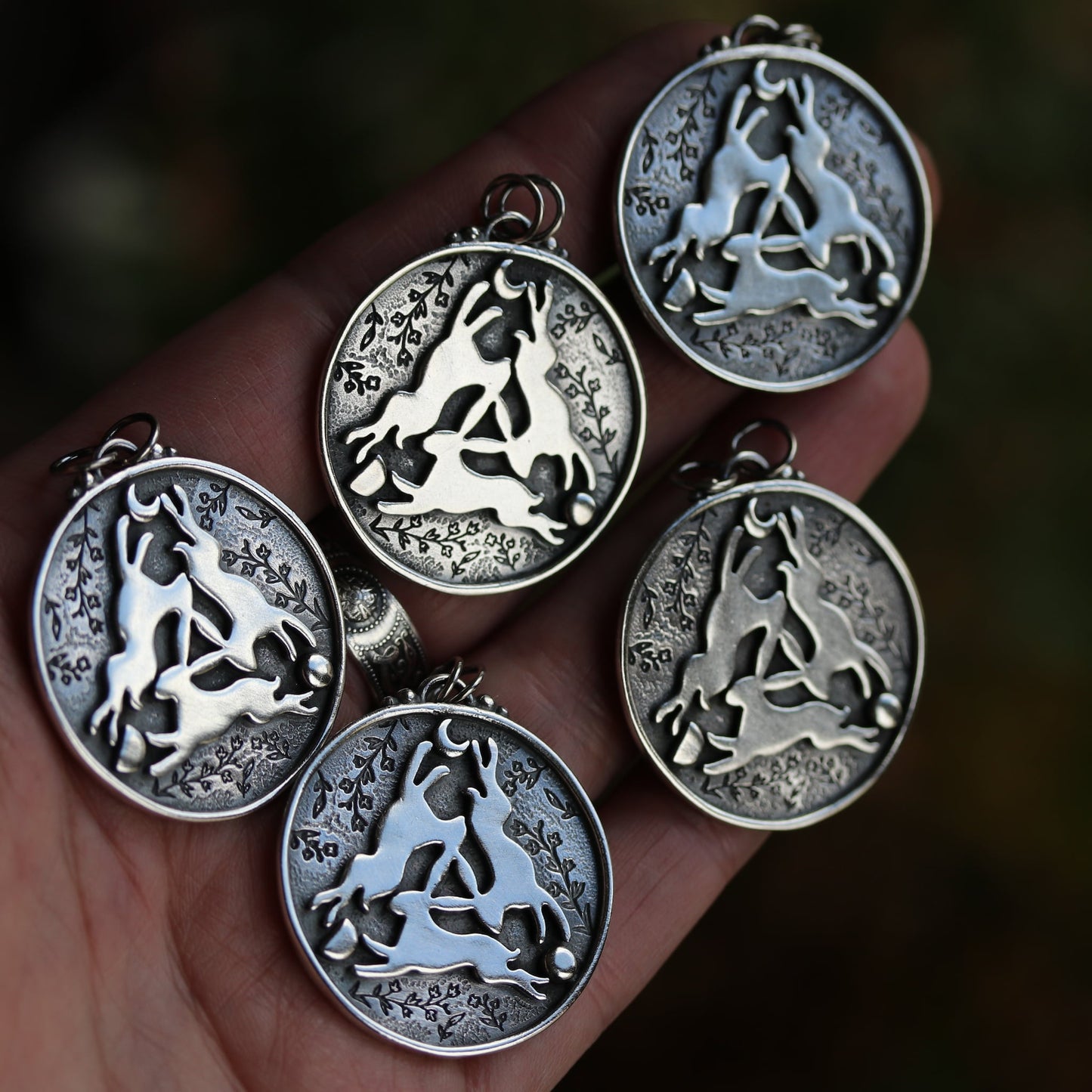 Triple Hare Pendant