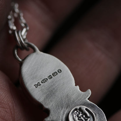 Full Moon Pendant - Amethyst & Rose Quartz